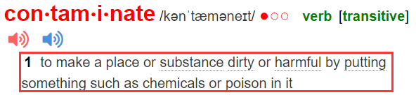 contaminate_contaminate英语_contaminate造句